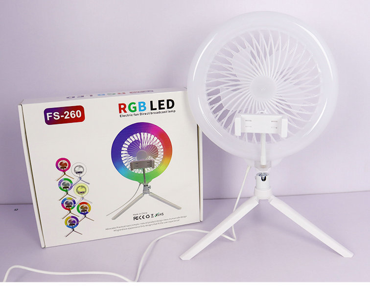 USB RGB Cooling Fan & Phone Stand