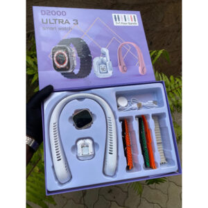 D2000 Ultra 3 Mobile Phone with Neck Fan & Earpod