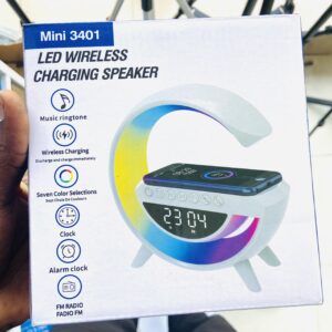 LED Wireless Charging Bluetooth Speaker – RGB Light & Fast Charging