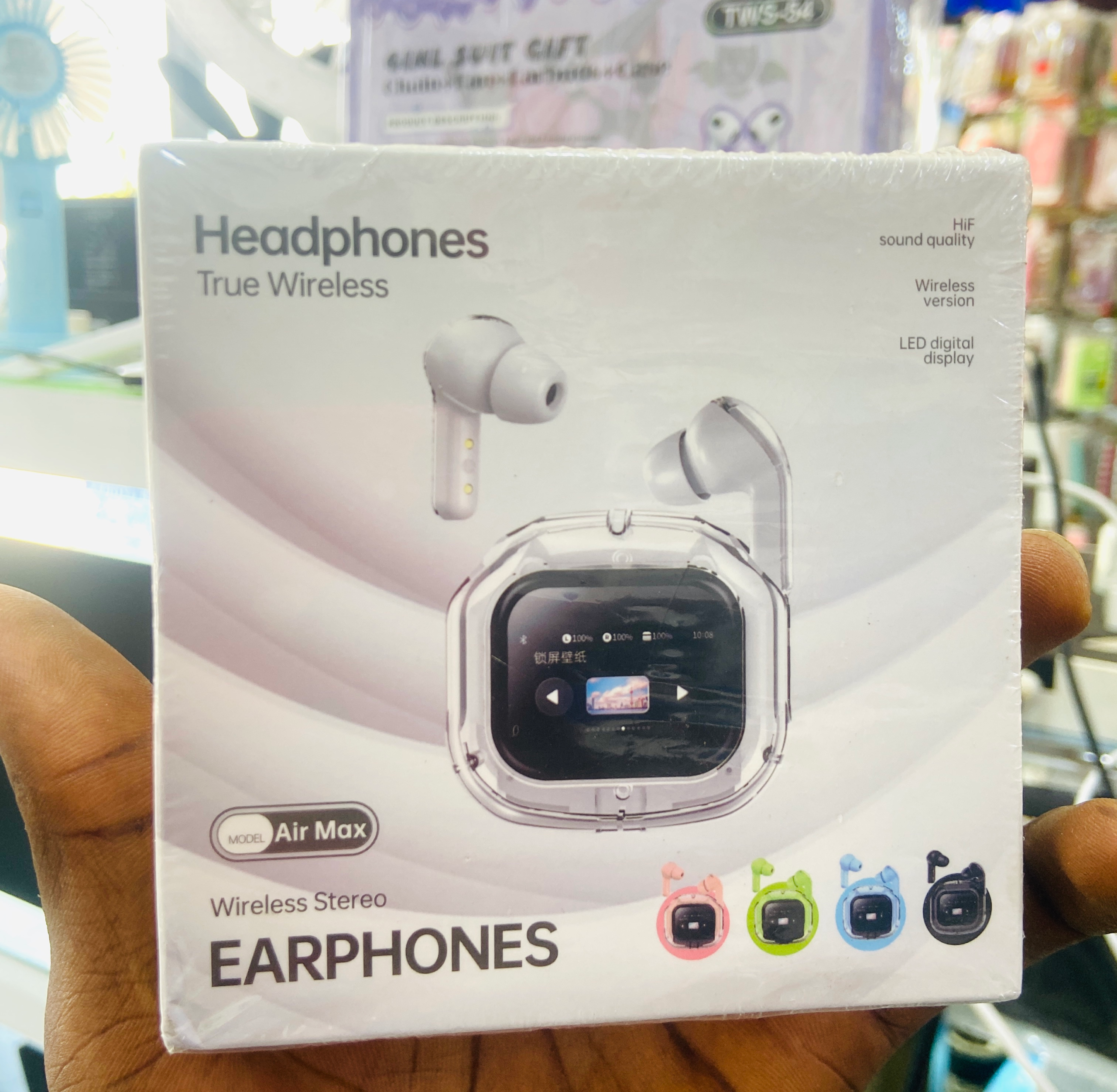 AirMax Wireless Bluetooth Earpods – High Bass Stereo Earbud